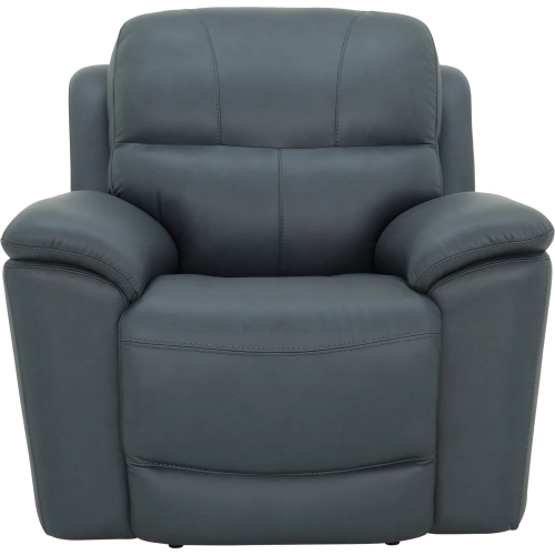 Kaden Power Recliner with Power Headrest & Lumbar in Santa Fe Ocean Blue Top-Grain Leather